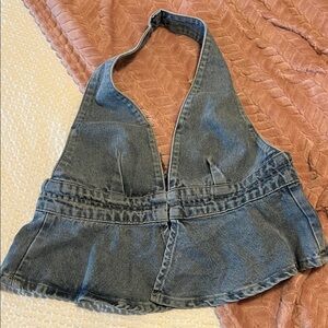 Denim Halter Top